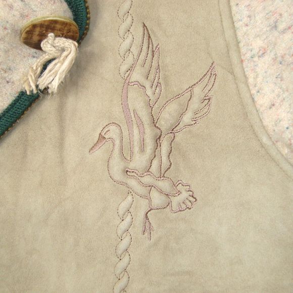 Kitz-Pichler BOHO Wool Leather Suede  Embroidered Braided Trim Jacket Size 14 - Picture 10 of 15